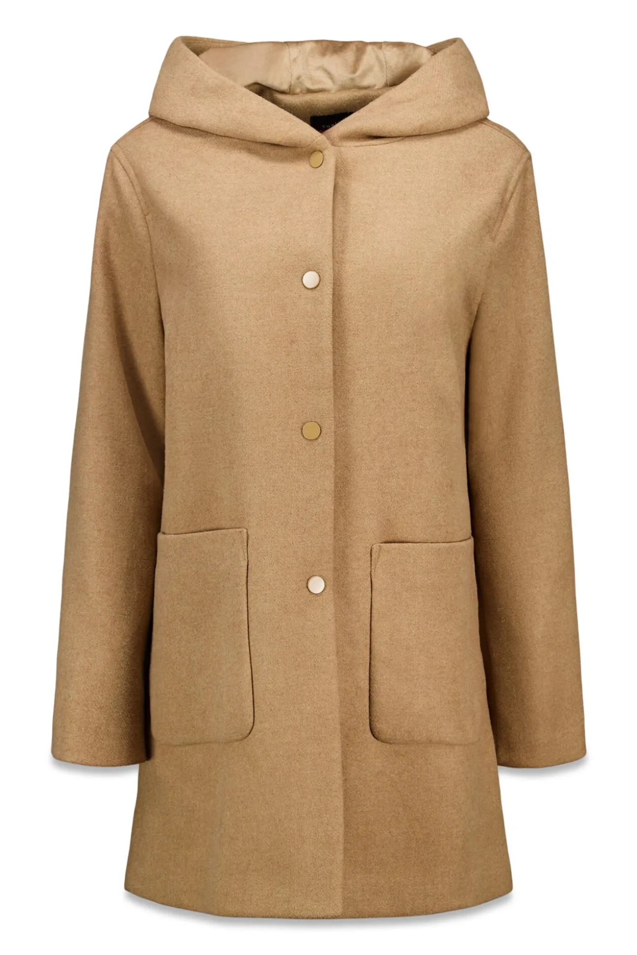 Abrigo paño capucha