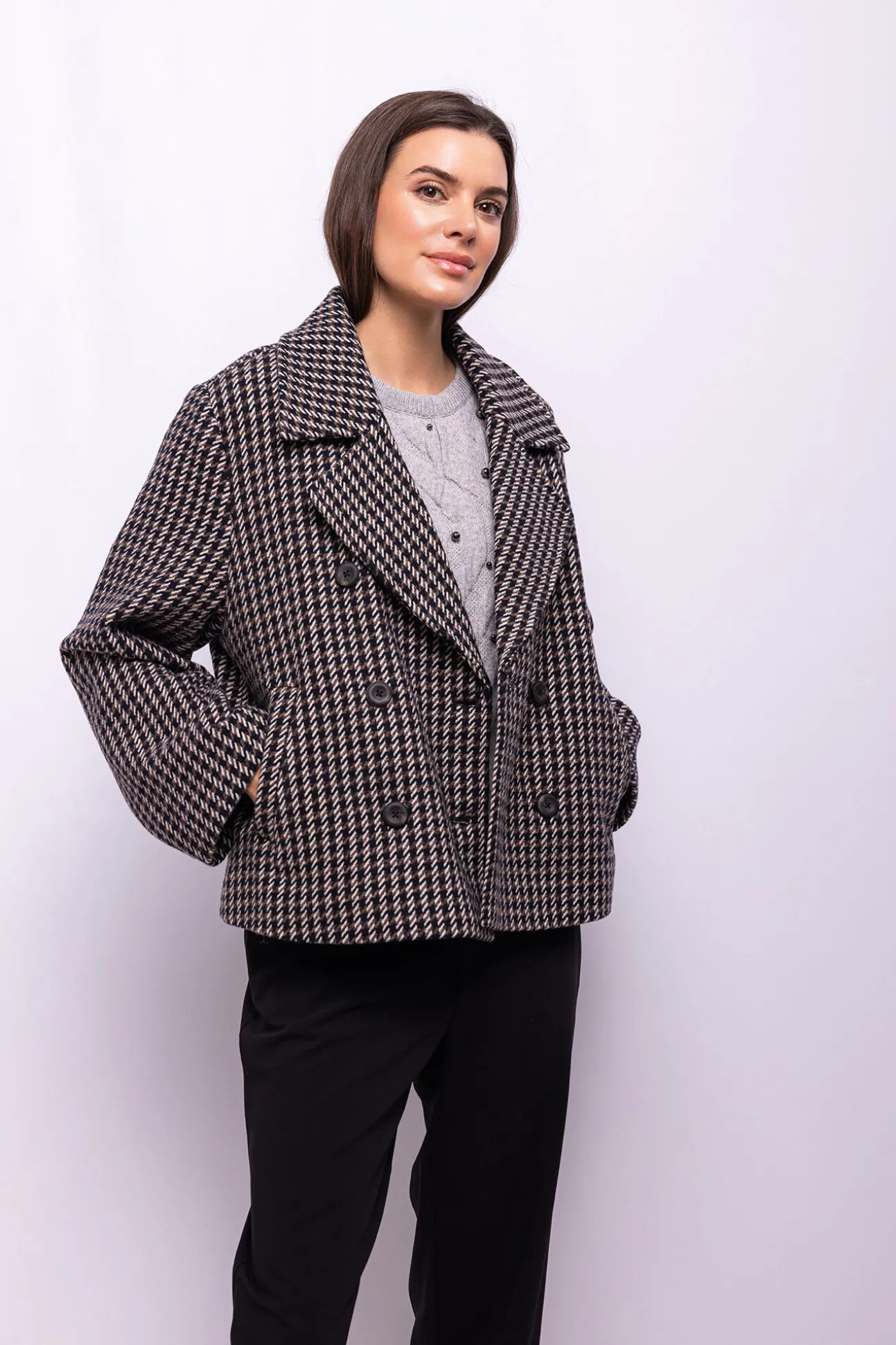 Abrigo tweed cuadros