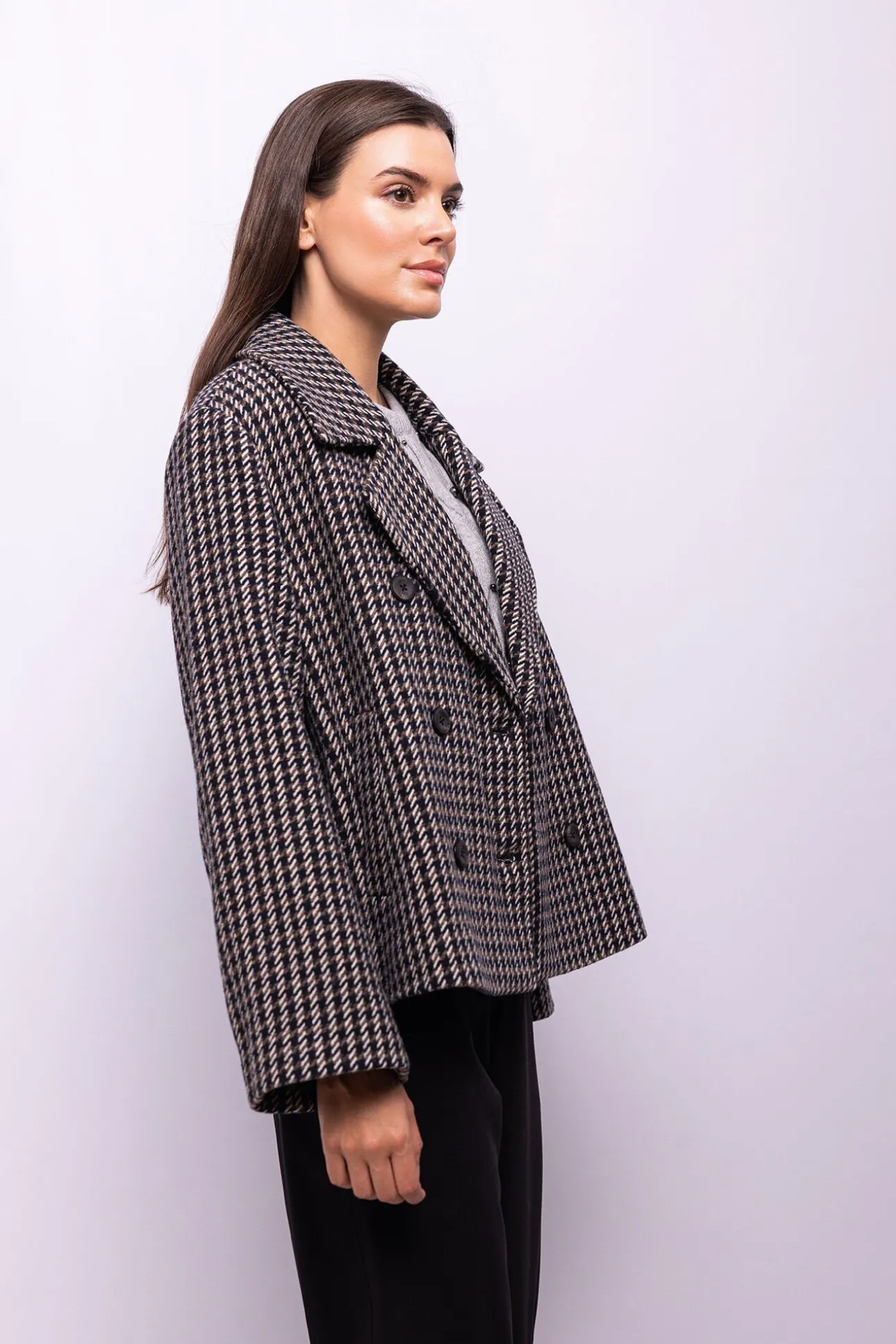 Abrigo tweed cuadros