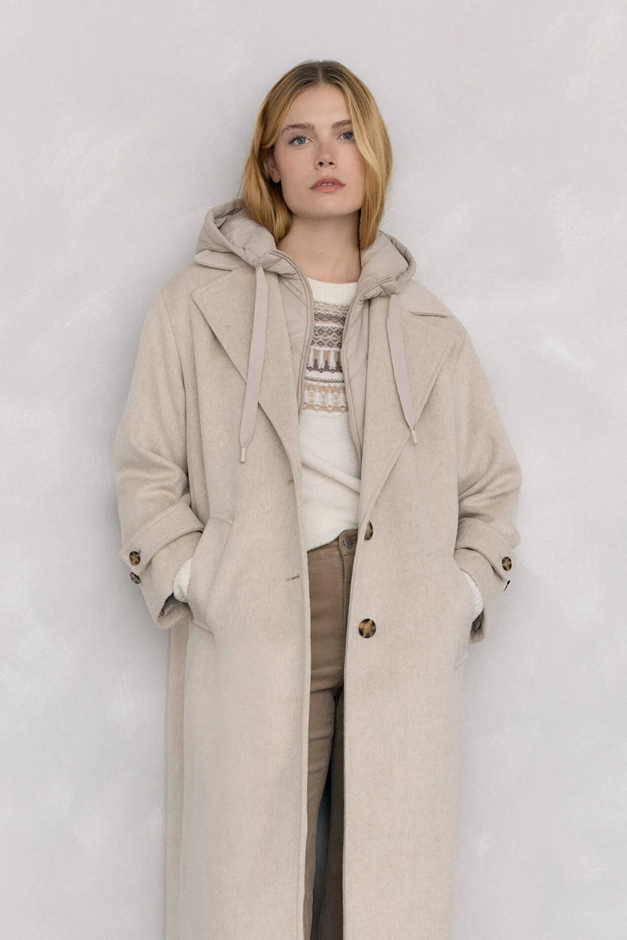 Abrigo y chaleco interior