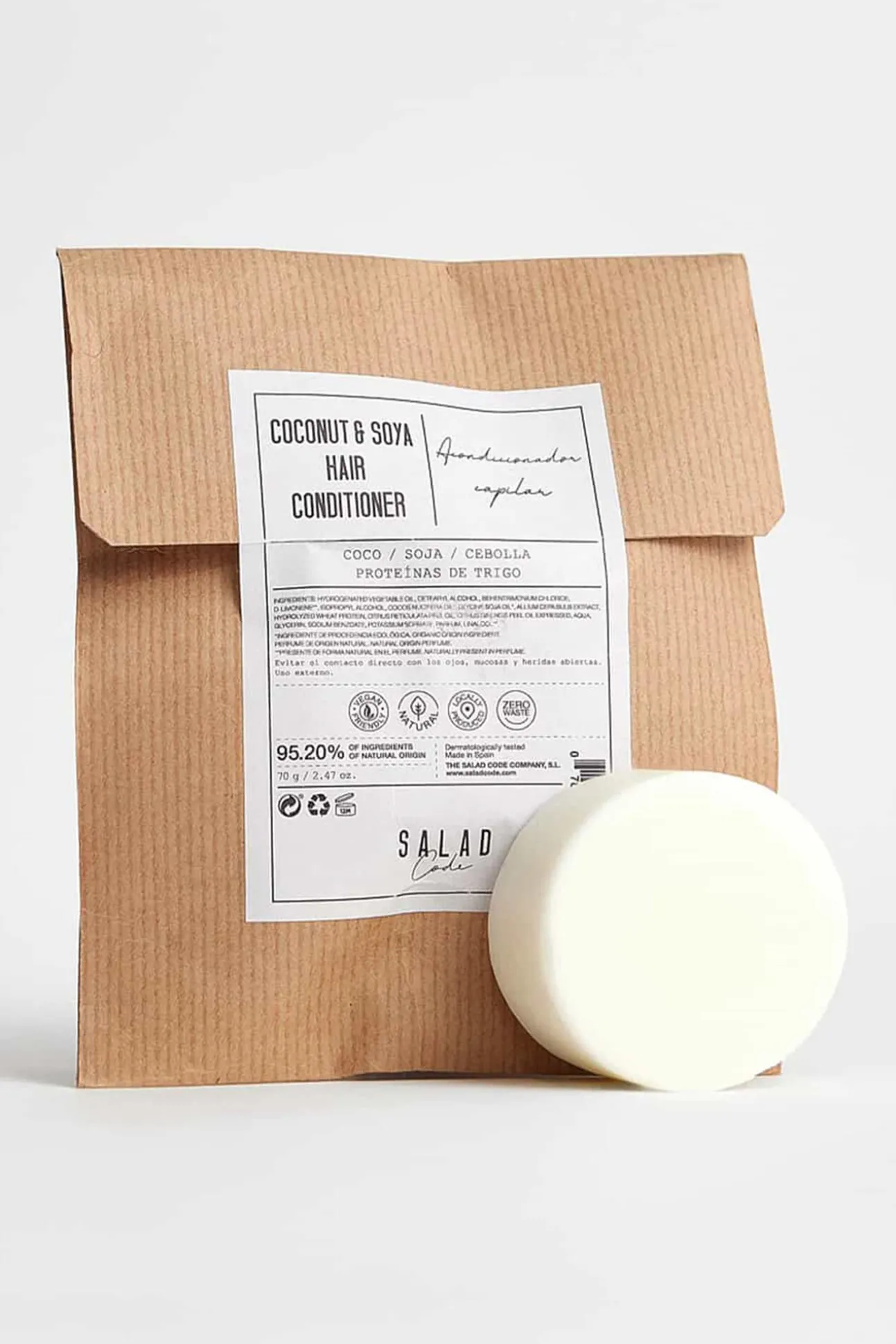 Acondicionador de coco y soja para todo tipo de cabello