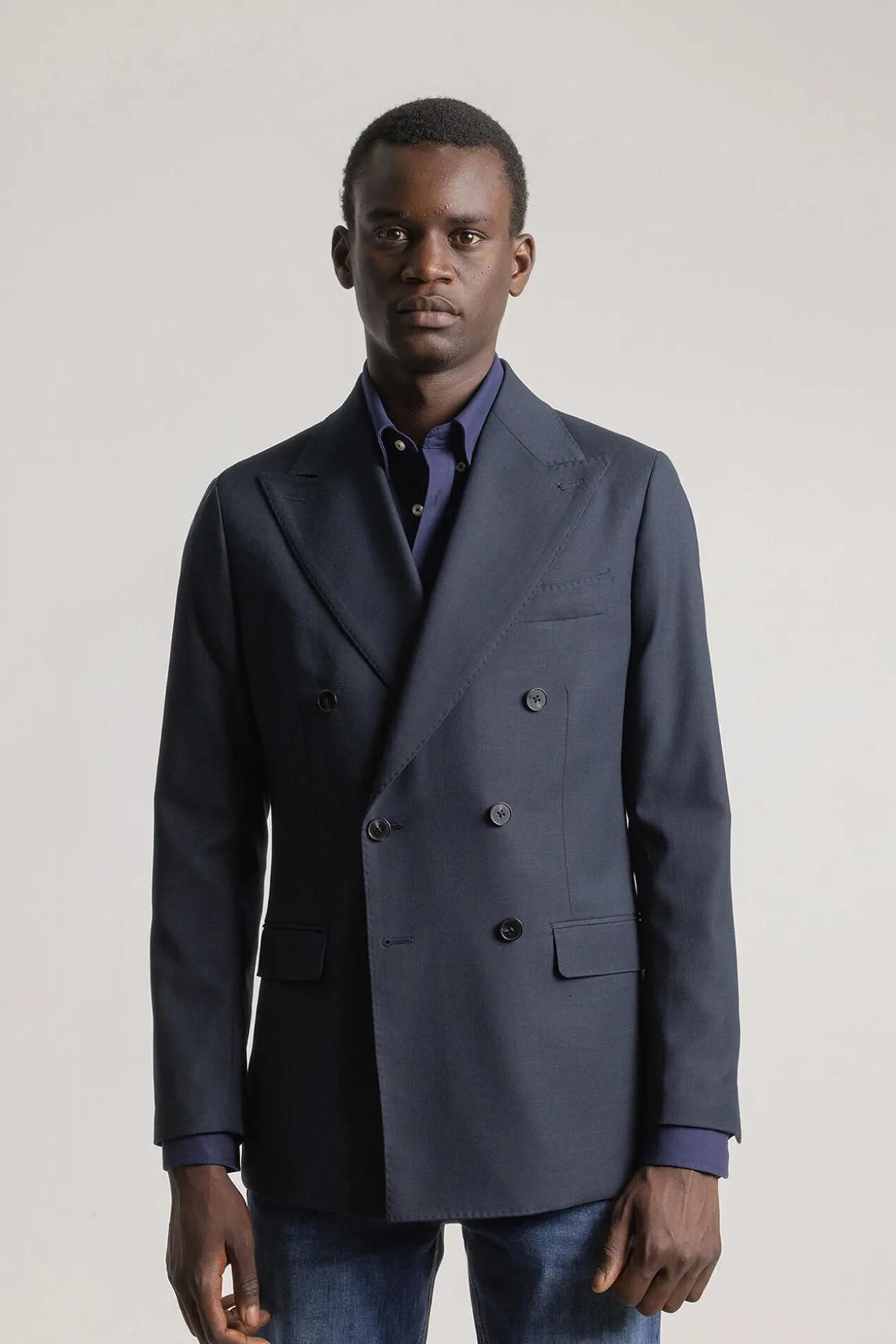 Americana cruzada slim fit