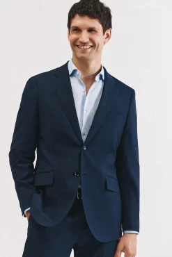 Americana cuadro azul slim fit