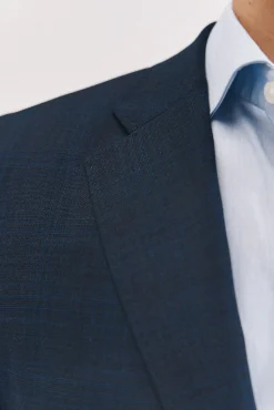 Americana cuadro azul slim fit