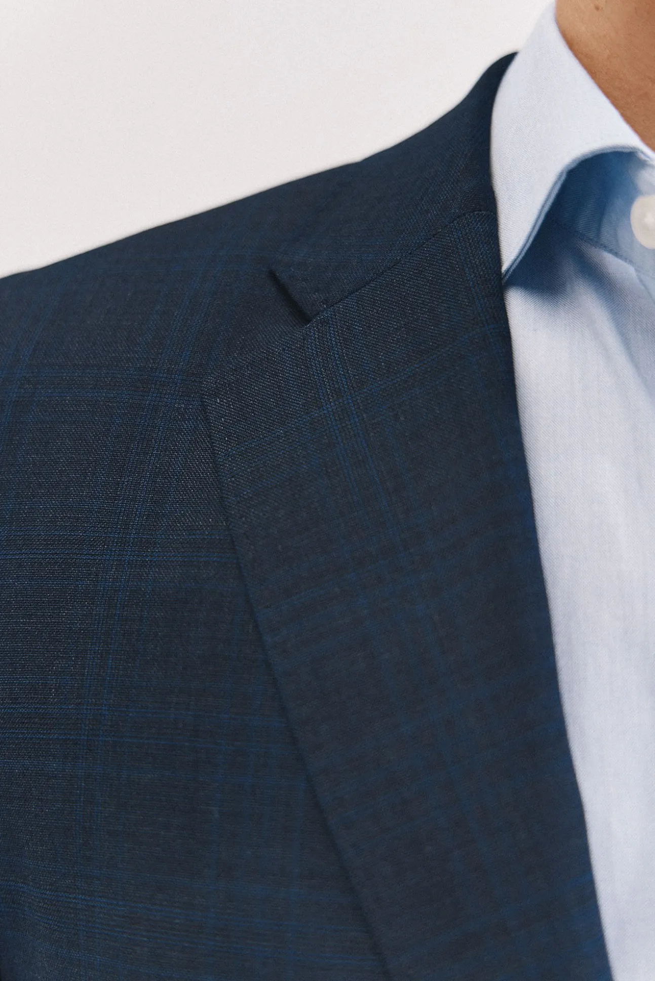 Americana cuadro azul slim fit