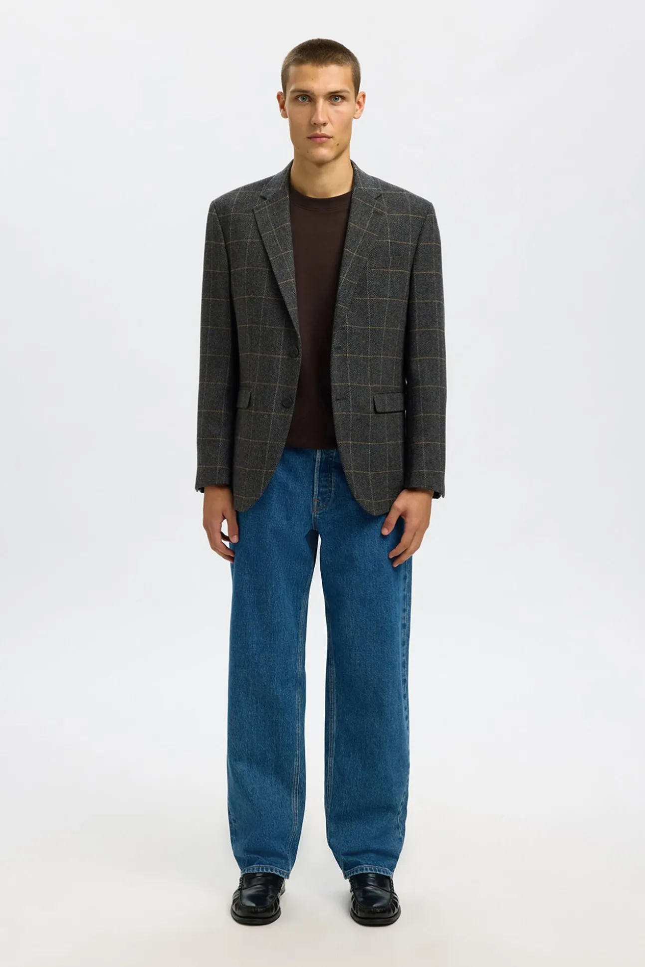 Americana de lana cuadros