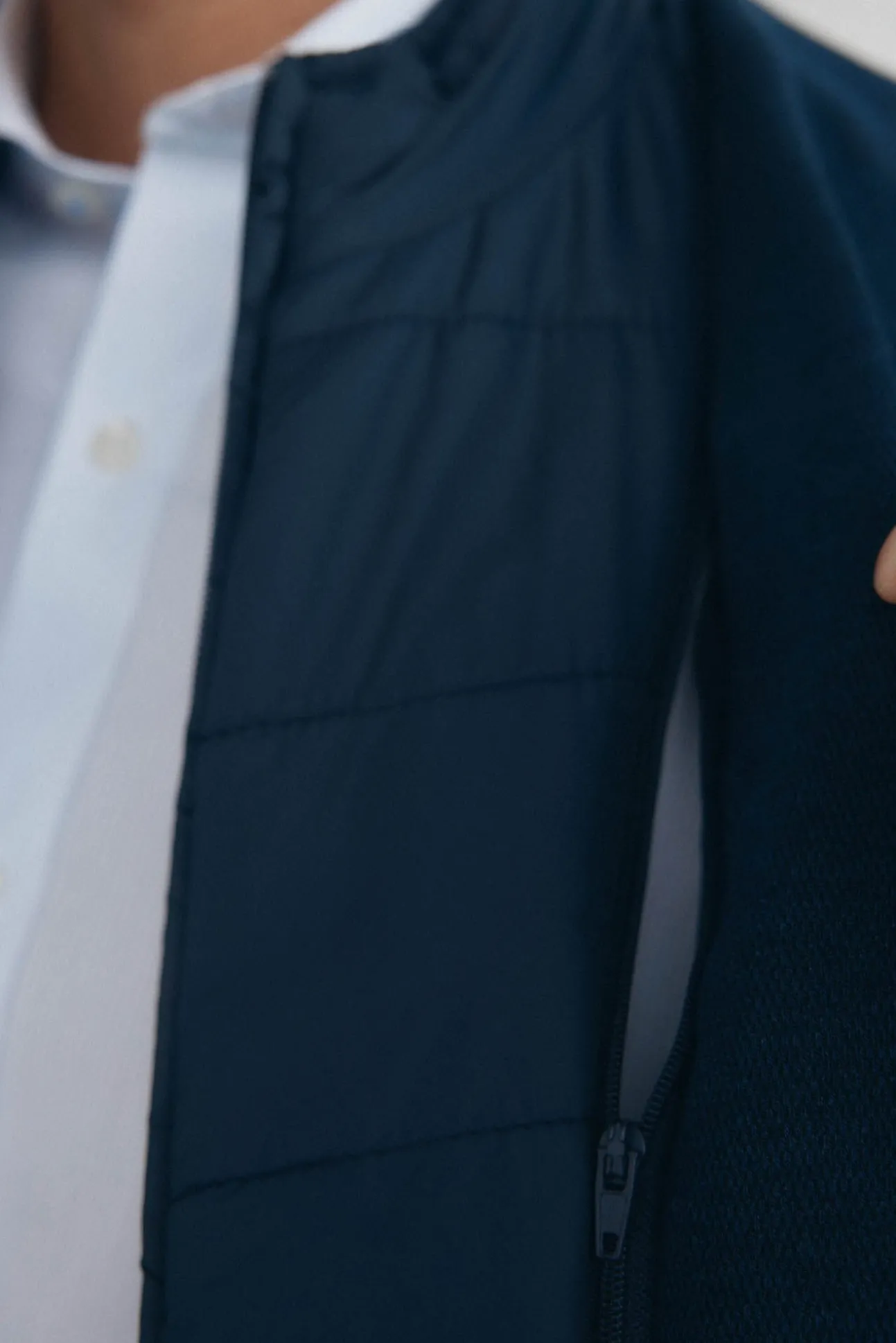 Americana de punto básica vistas desmontables