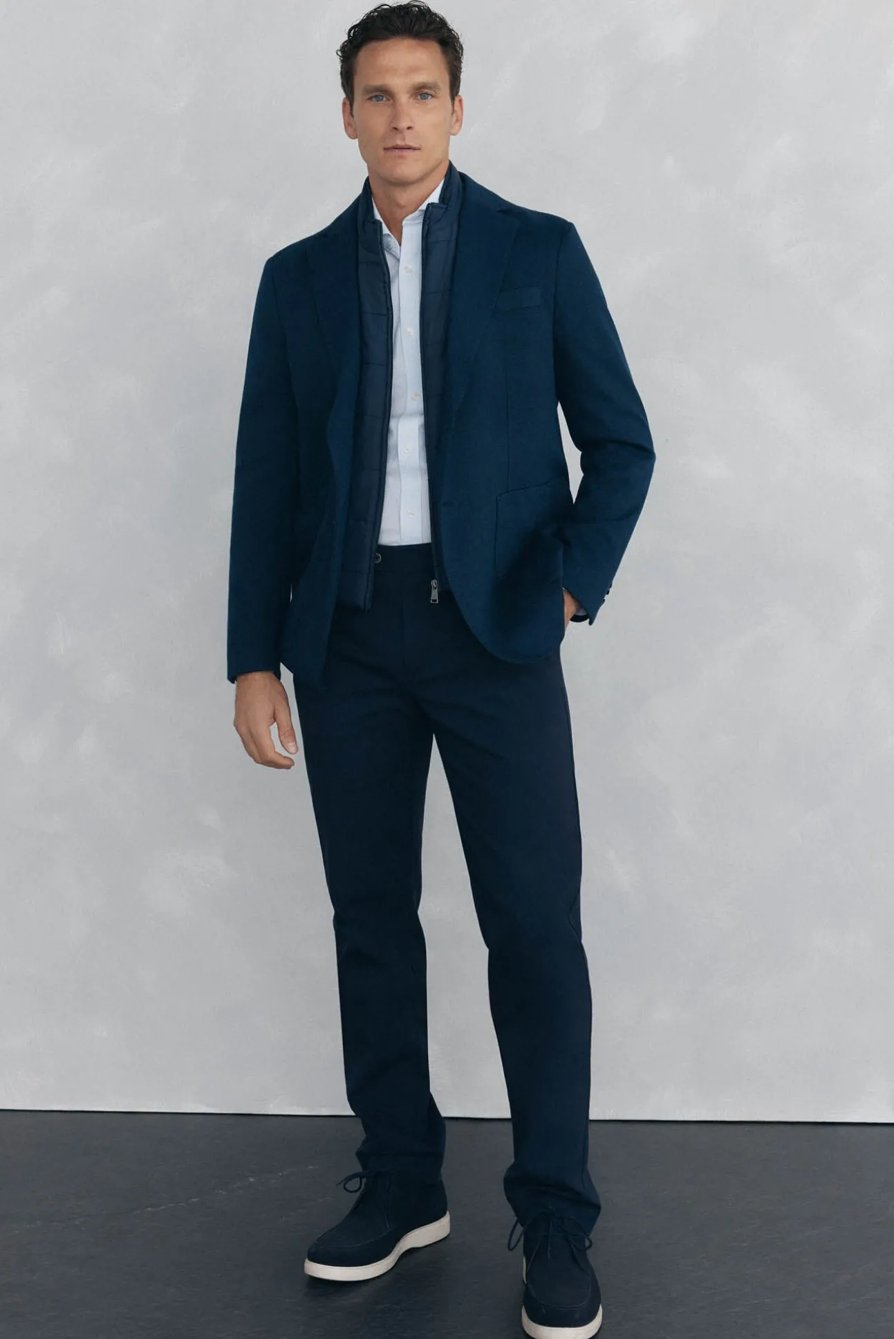 Americana de punto básica vistas desmontables