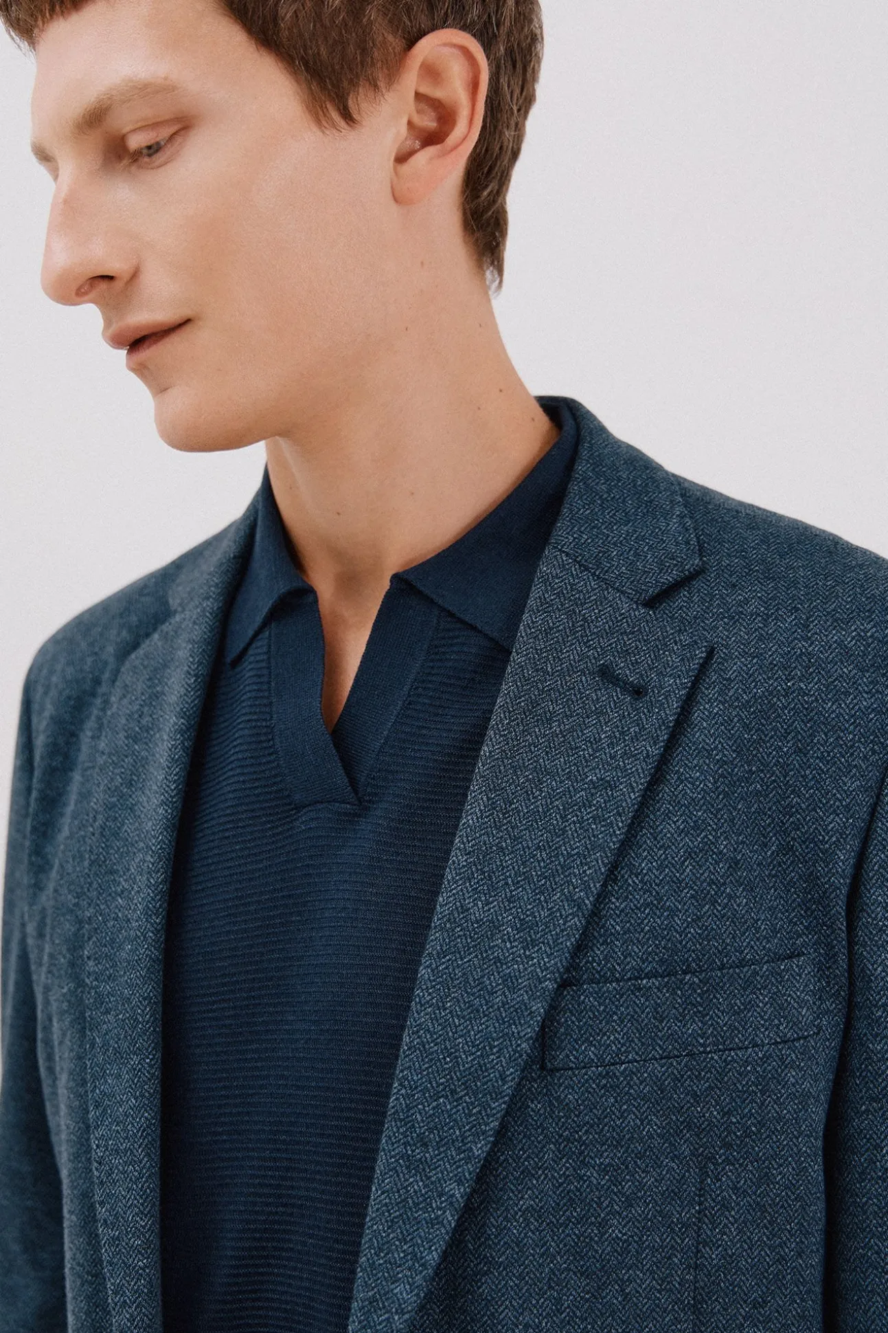 Americana de punto espiga