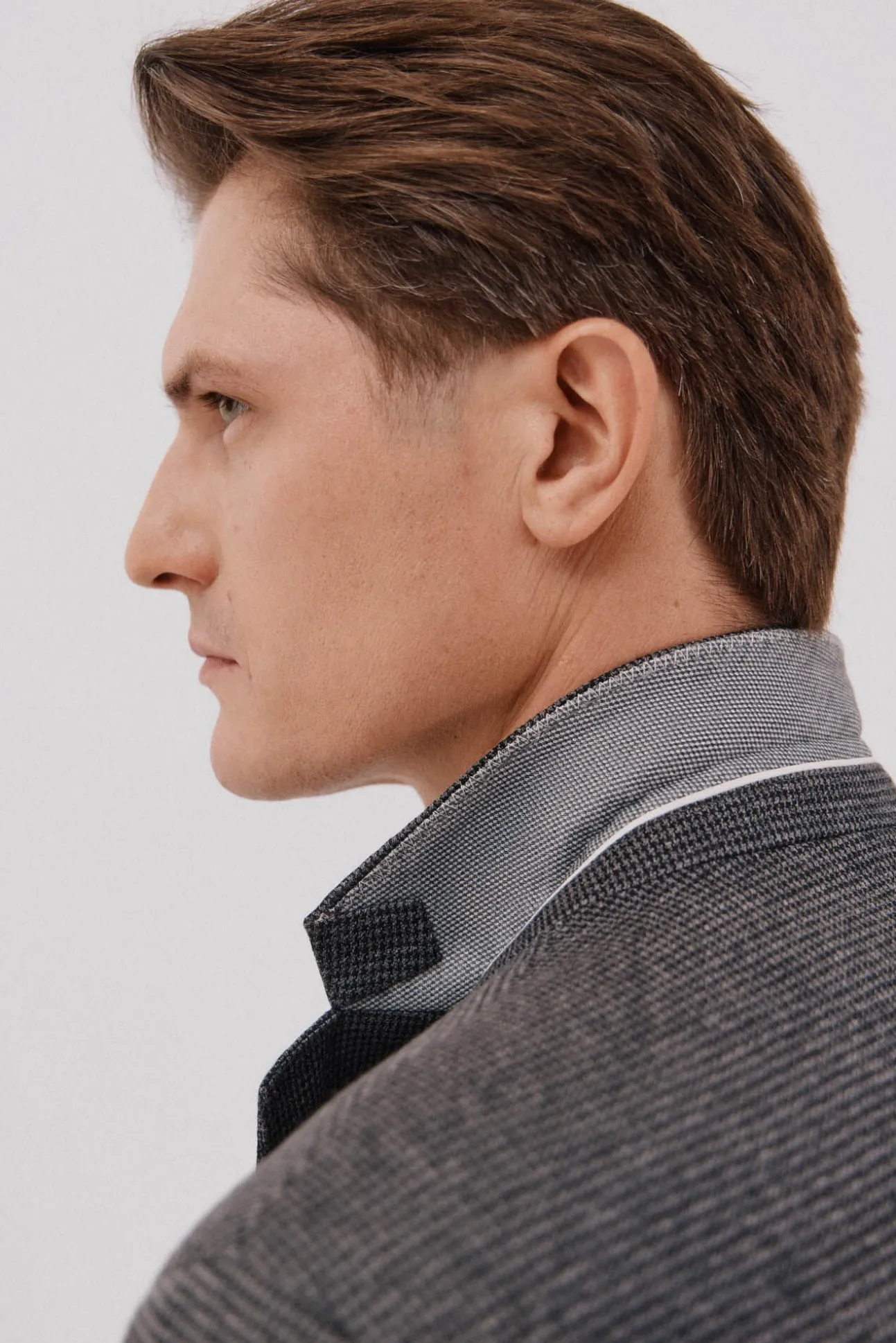 Americana de punto pata de gallo