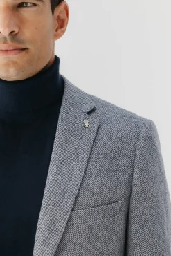 Americana espiga con lana