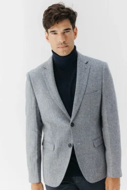 Americana espiga con lana