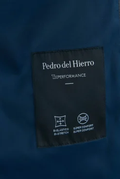 Americana estructura azul bi-stretch slim fit