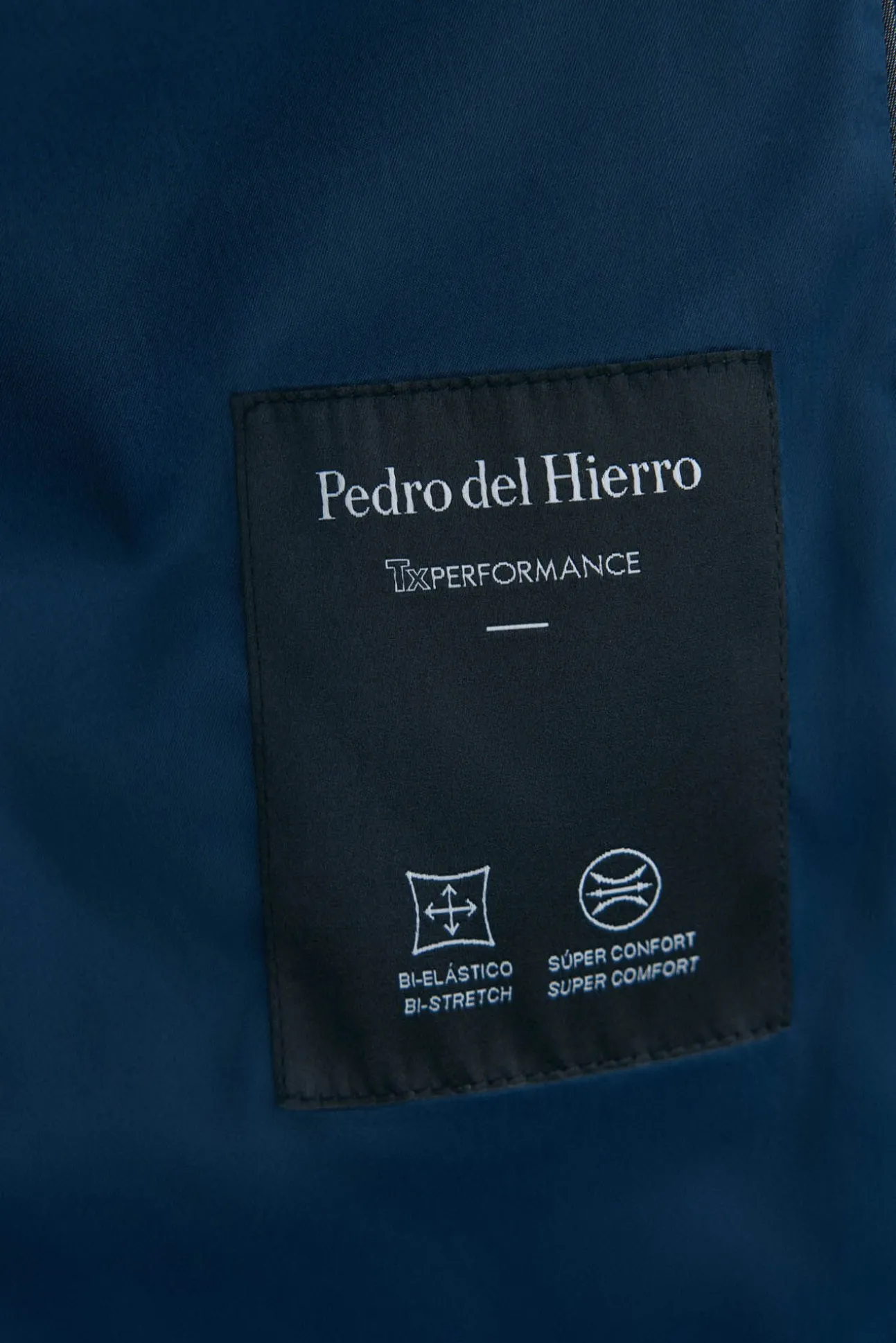 Americana estructura azul bi-stretch slim fit