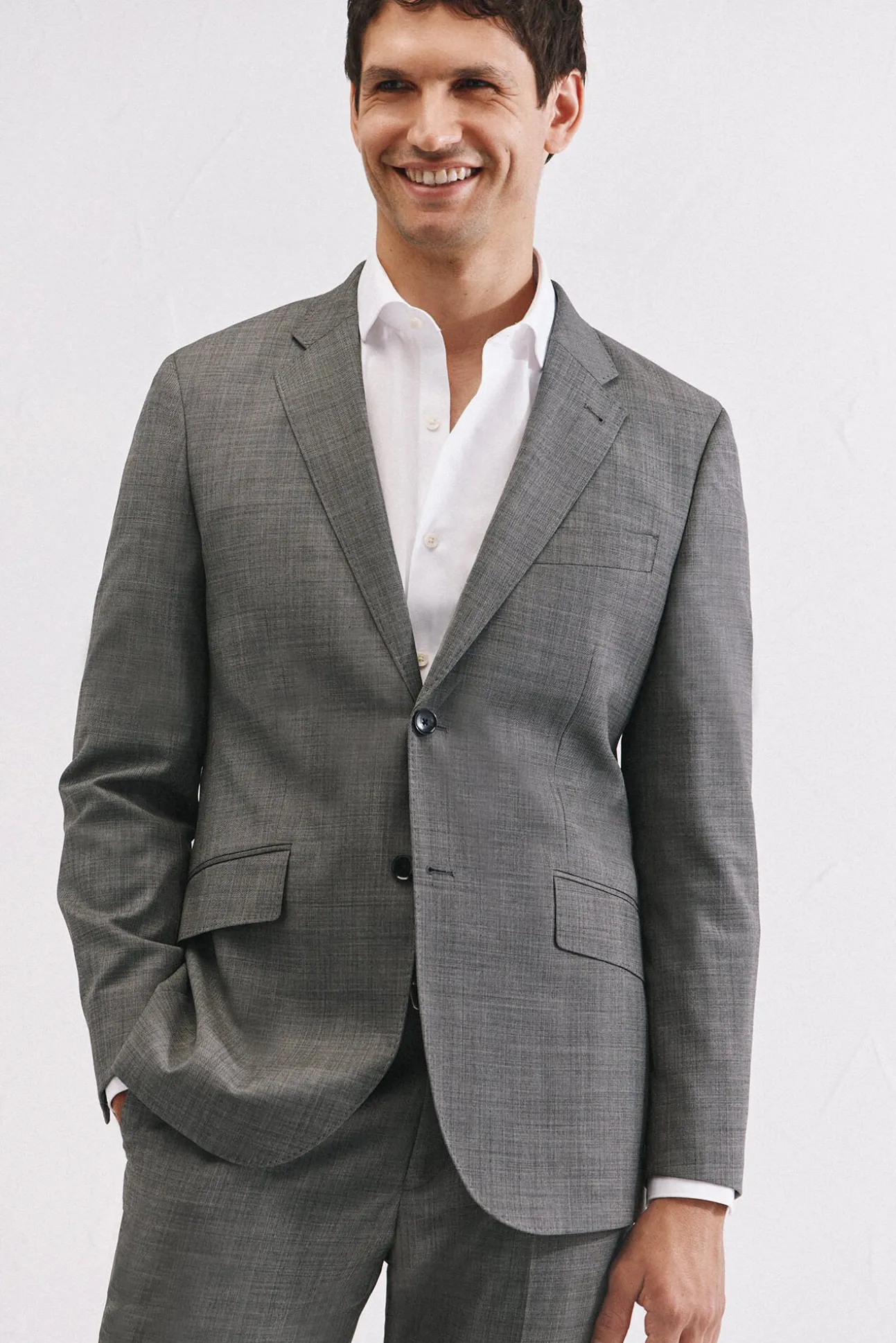 Americana estructura gris slim fit