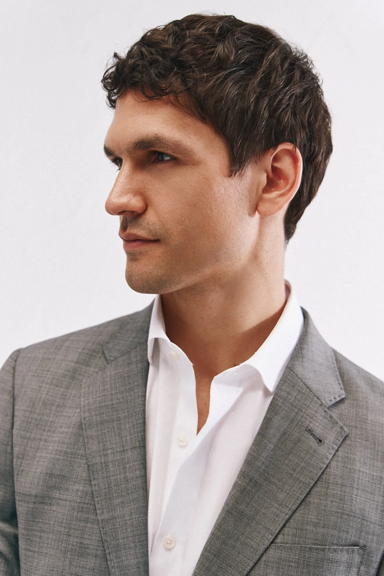 Americana estructura gris slim fit