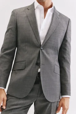 Americana estructura gris slim fit