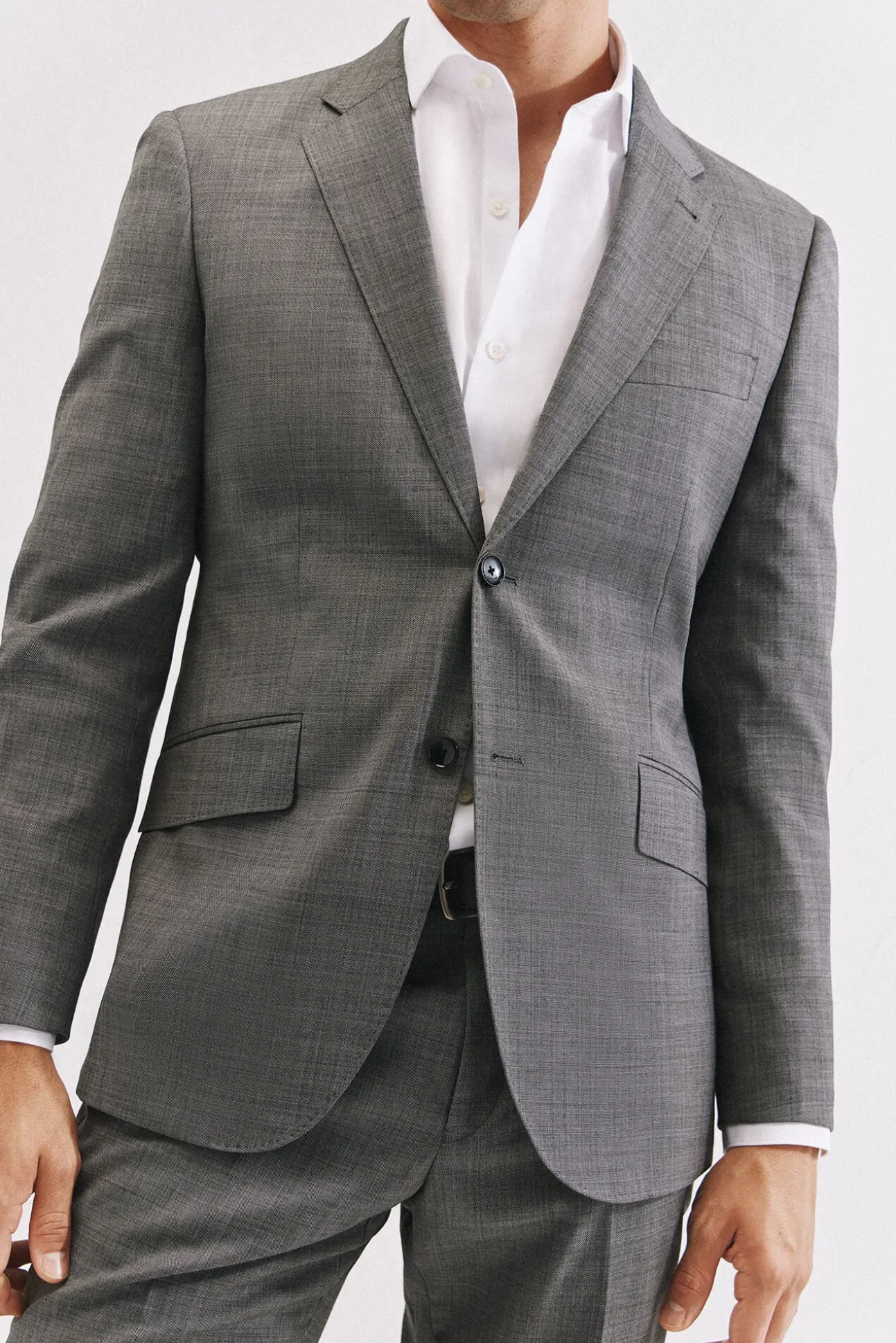 Americana estructura gris slim fit