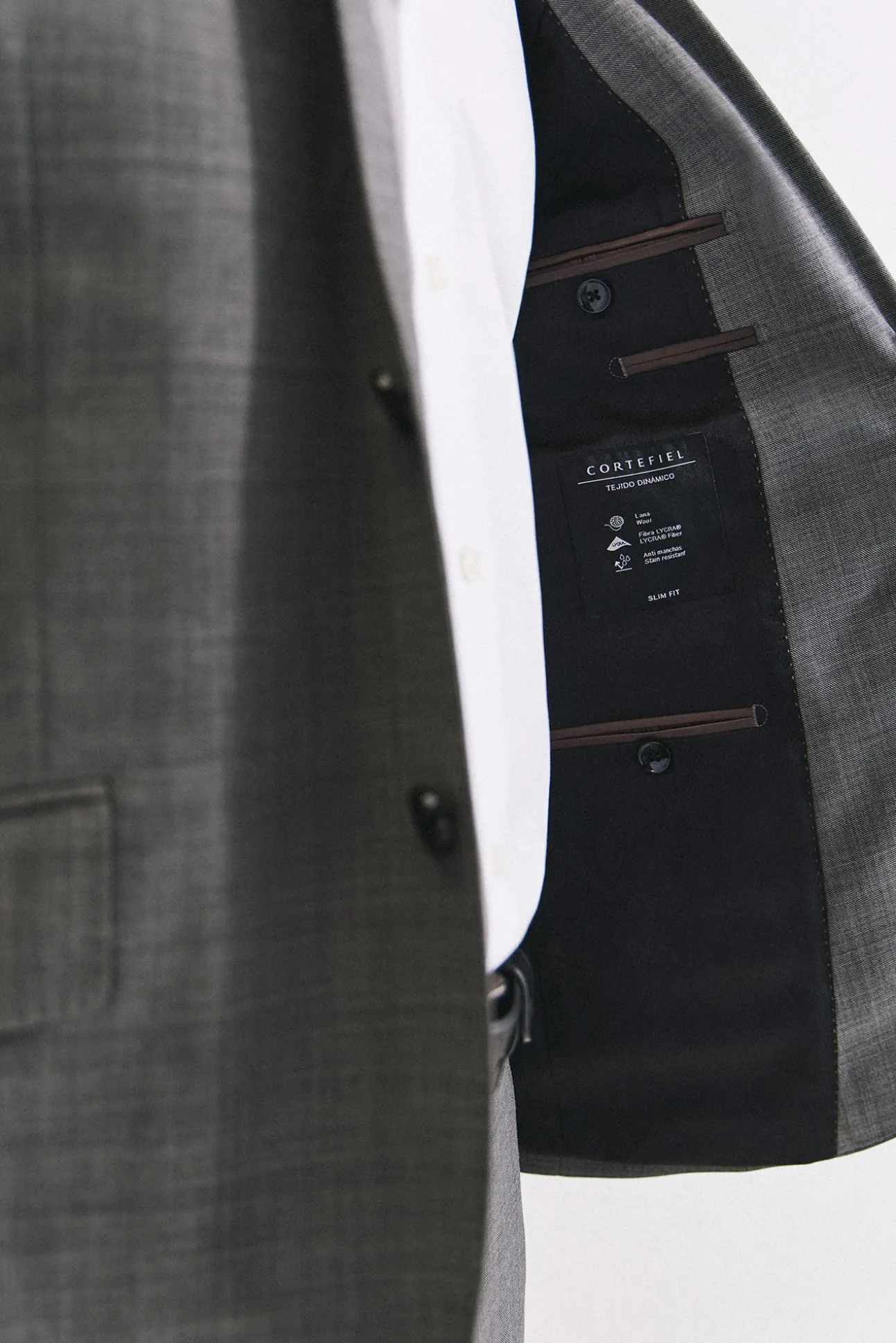 Americana estructura gris slim fit