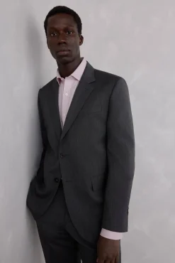 Americana estructura gris bi-stretch slim fit