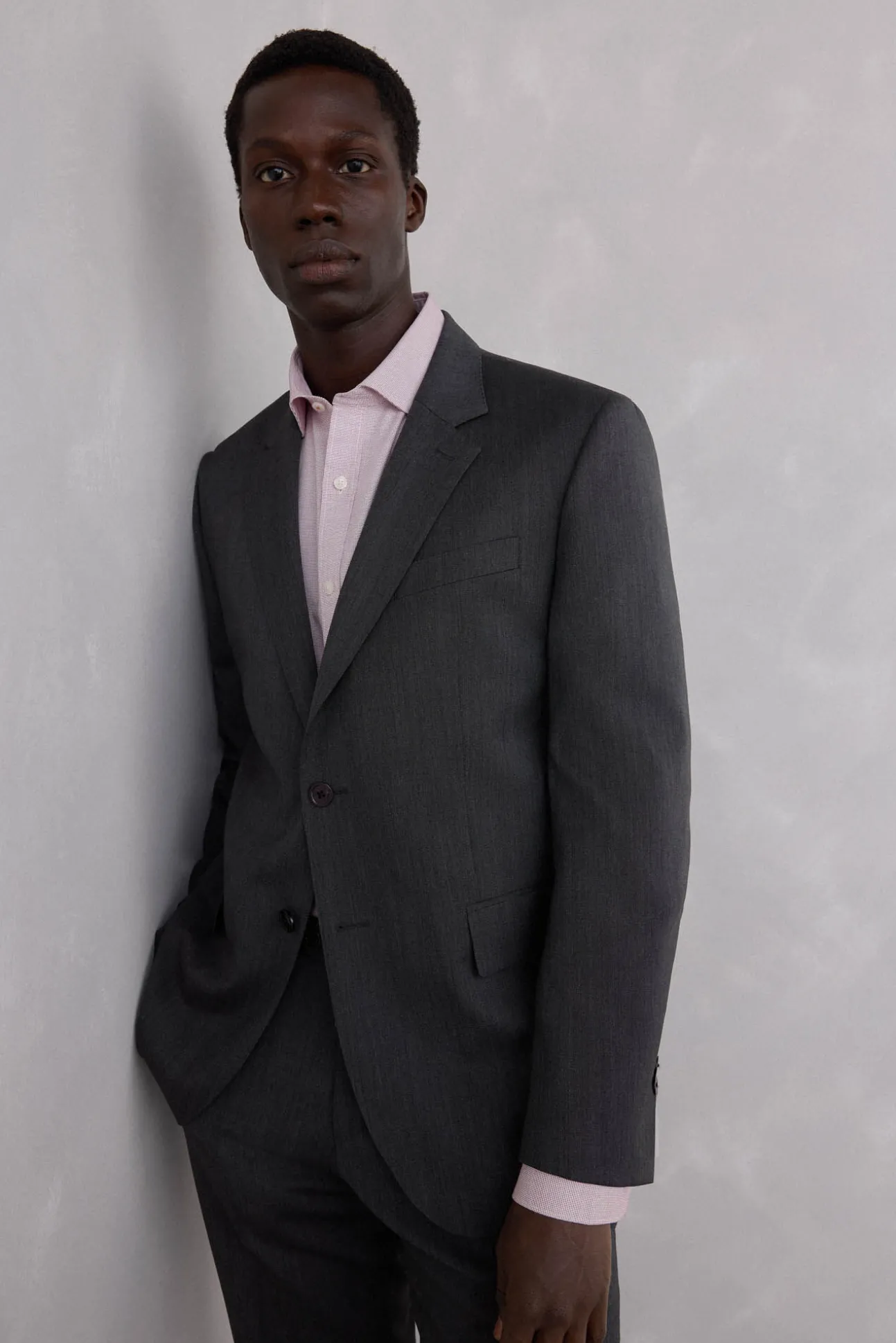 Americana estructura gris bi-stretch slim fit