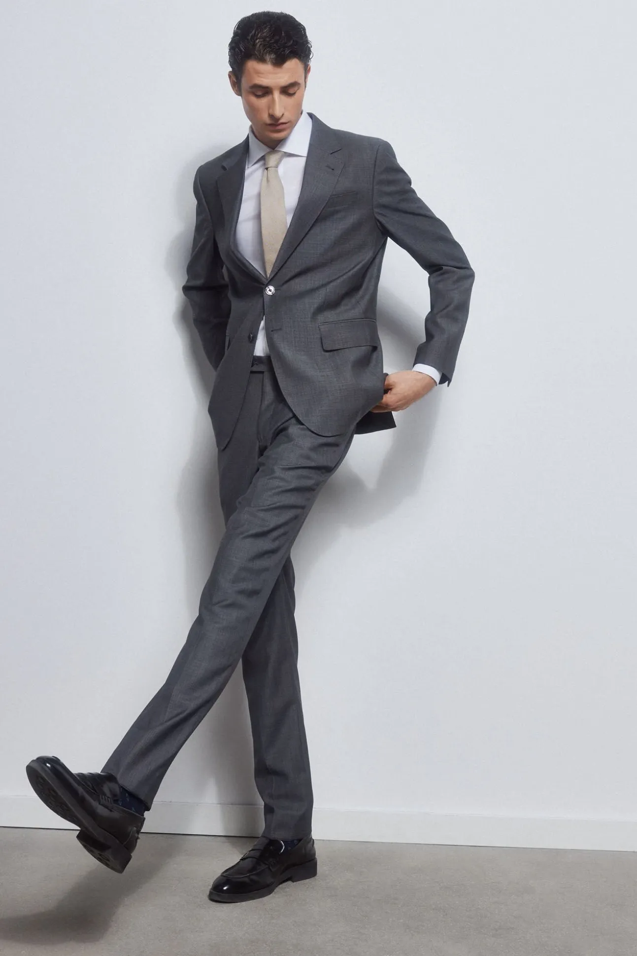 Americana gris bi-stretch slim