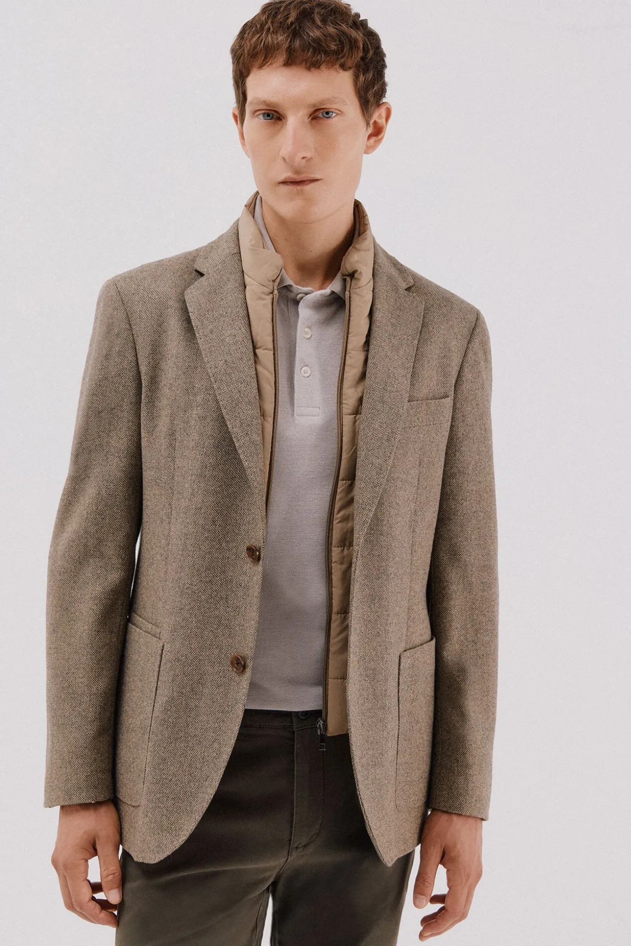 Americana lana con vistas desmontables