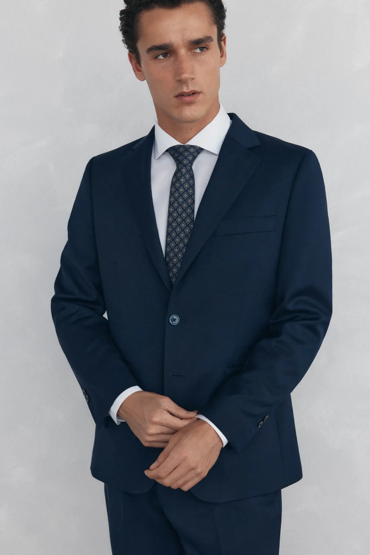 Americana lisa tailored bi-stretch