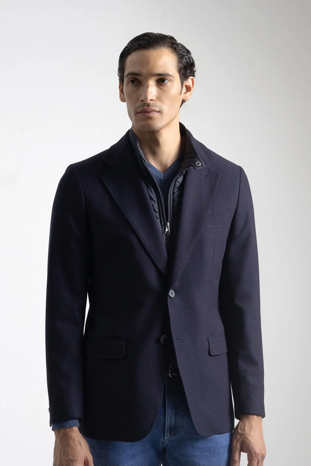 Americana slim cuello desmontable