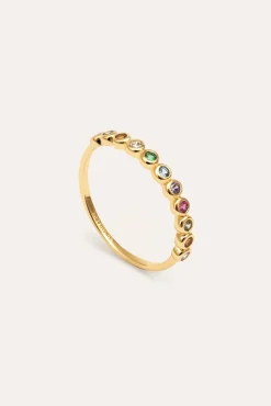 Anillo Orbit Baño Oro