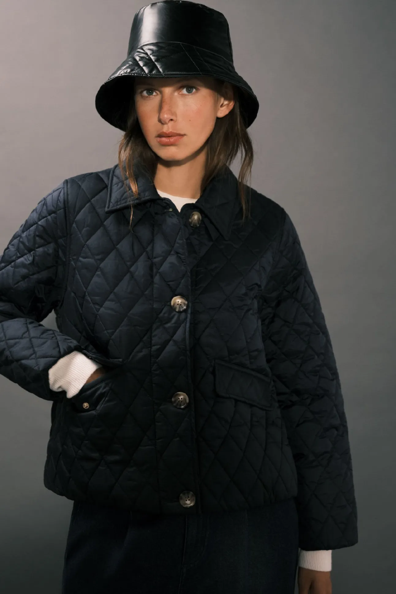 Anorak acolchado botones