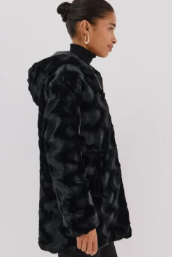 Anorak acolchado reversible efecto pelo