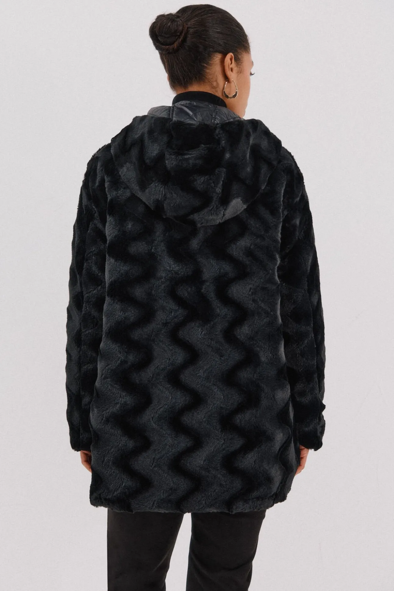 Anorak acolchado reversible efecto pelo