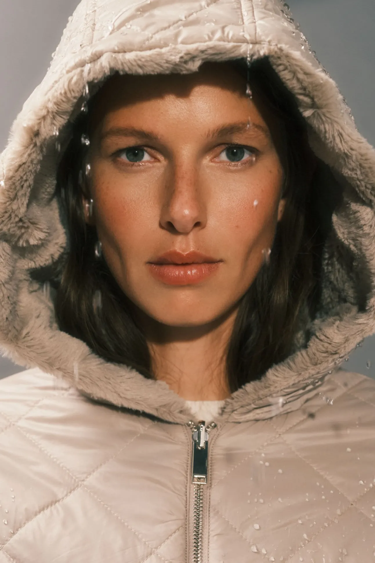 Anorak acolchado reversible efecto pelo