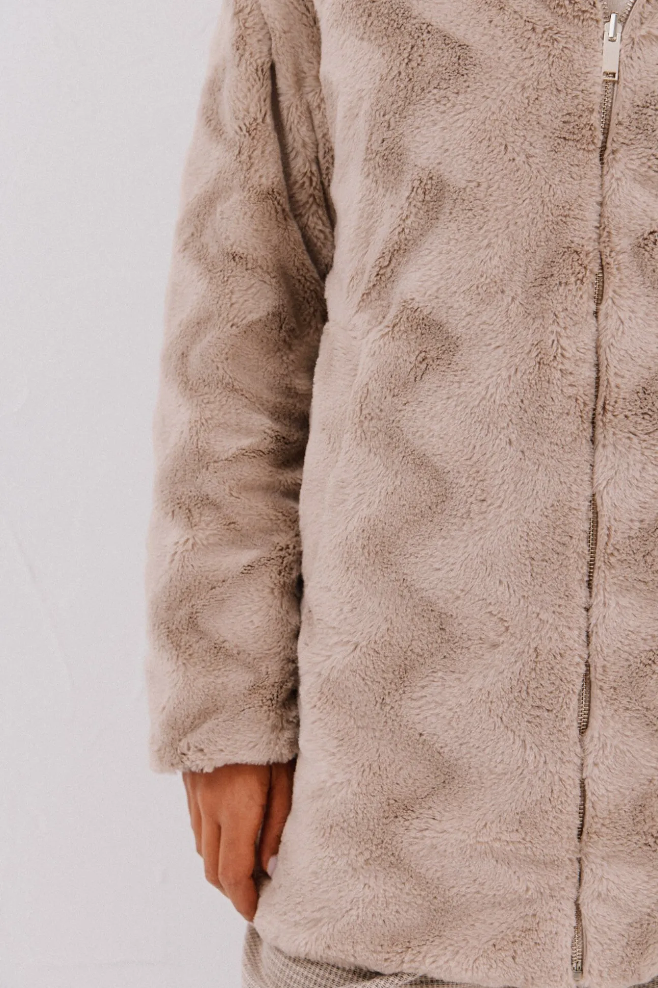 Anorak acolchado reversible efecto pelo