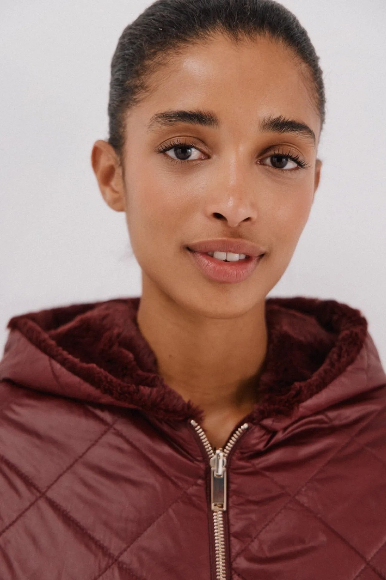 Anorak acolchado reversible efecto pelo