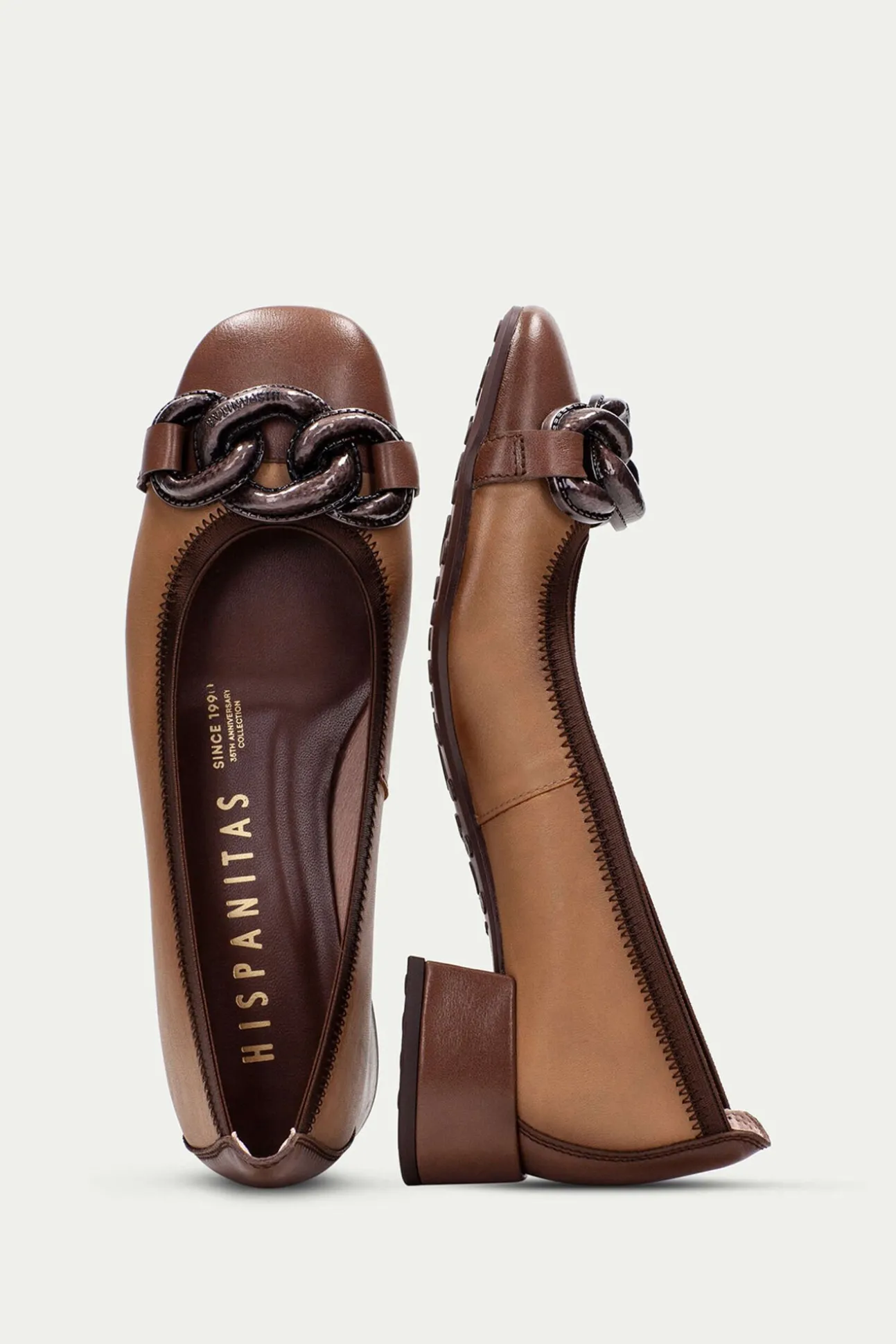 Bailarina punta cuadrada adorno cadena OPORTO