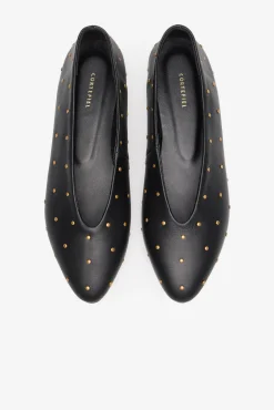 Bailarina tachas piel