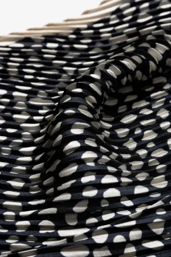 Bandana Plisada Estampada Bicolor