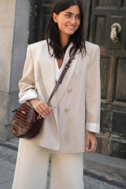 Bandolera olimpia coco burdeos