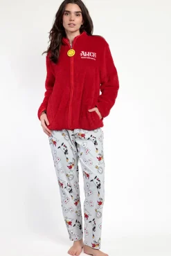 Bata corta borrego Alicia Wonderland para mujer