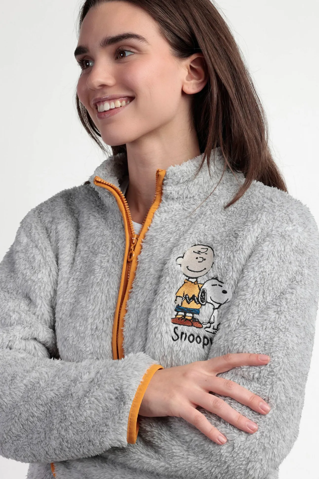 Bata corta borrego Snoopy&Friends para mujer