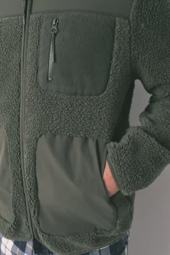 Bata corta hombre borreguito verde