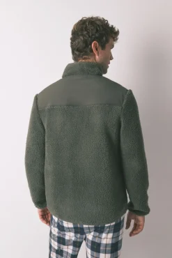 Bata corta hombre borreguito verde