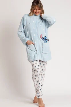 Bata corta terciopelo Stich para mujer