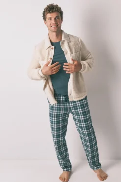 Bata media borreguito beige