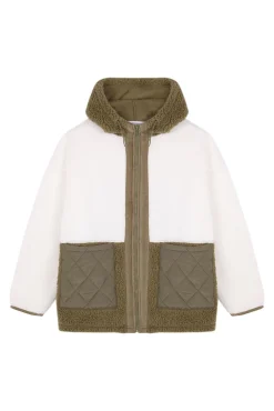 Bata midi borreguito block verde