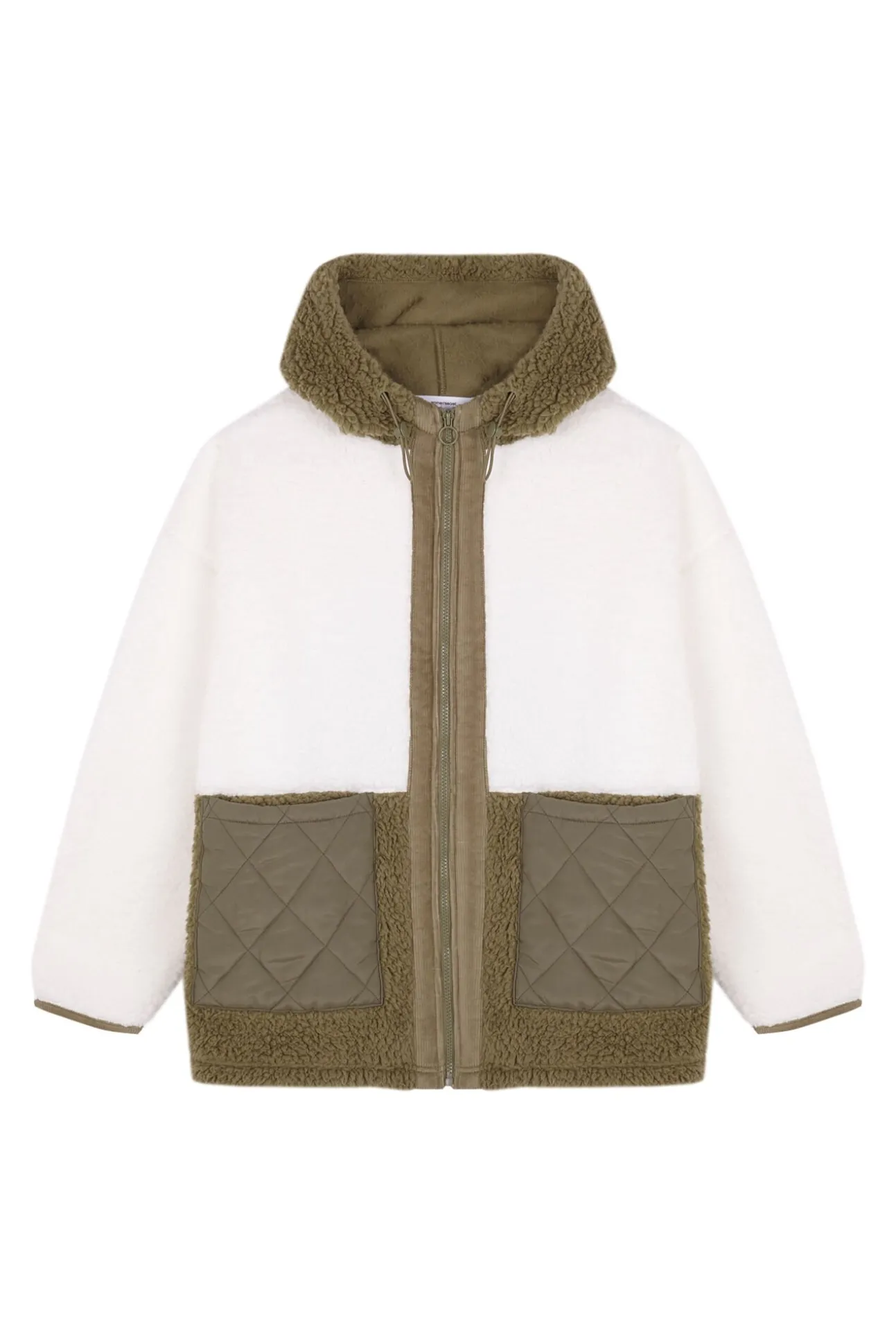 Bata midi borreguito block verde