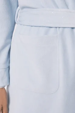 Bata midi terciopelo azul brillos