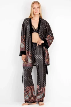 Bata tipo kimono terciopelo